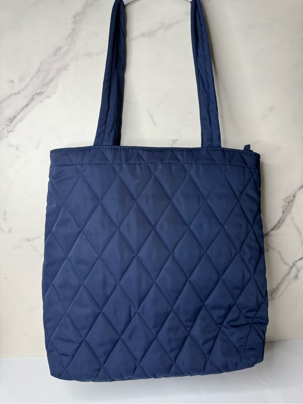 Vera Bradley Peacoat Tote Navy Quilted Shoulder Bag